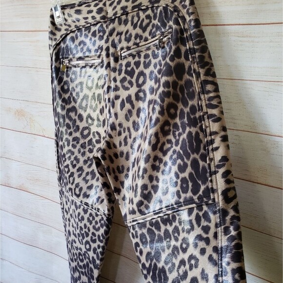 Mistress Rocks Los Angeles Stretch Leopard Paneled High Rise Leggings Small - Picture 8 of 10